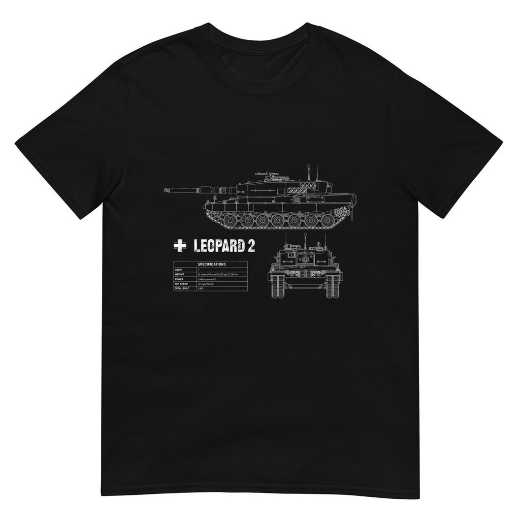 Leopard 2 Blueprint Short-Sleeve Unisex T-Shirt