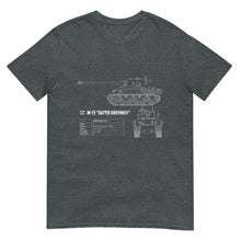 Load image into Gallery viewer, M-51 "Super Sherman" Tank Blueprint Short-Sleeve Unisex T-Shirt