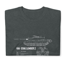 Load image into Gallery viewer, Challenger 2 Tank Blueprint Short-Sleeve Unisex T-Shirt