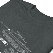 Load image into Gallery viewer, Challenger 2 Tank Blueprint Short-Sleeve Unisex T-Shirt