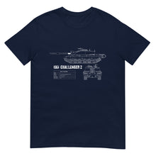 Load image into Gallery viewer, Challenger 2 Tank Blueprint Short-Sleeve Unisex T-Shirt