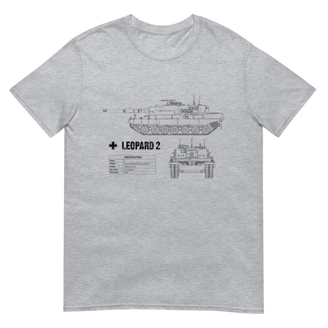 Leopard 2 Blueprint Short-Sleeve Unisex T-Shirt