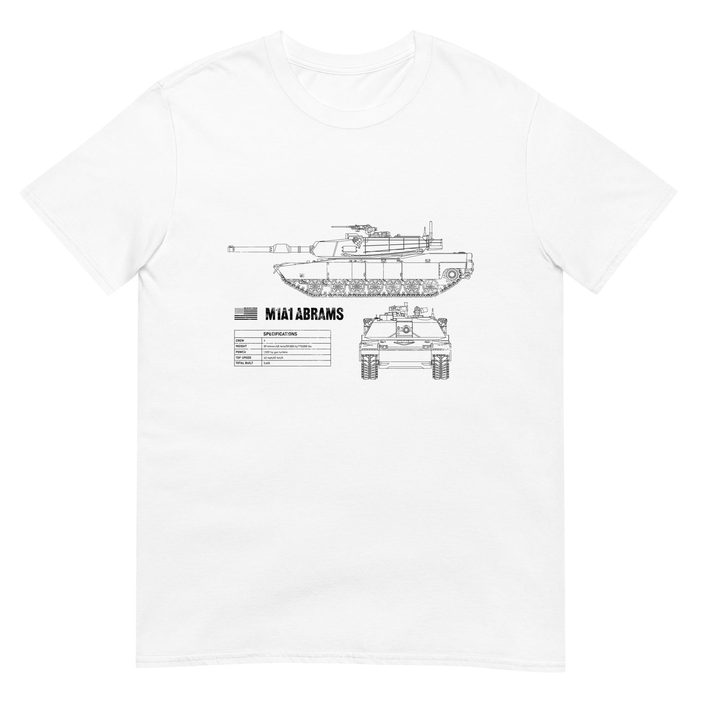 M1A1 Abrams Blueprint Short-Sleeve Unisex T-Shirt
