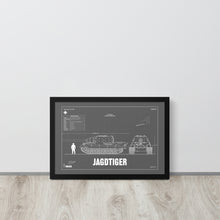 Load image into Gallery viewer, Jagdtiger Blueprint Framed Poster 12" x 18"