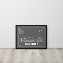 Load image into Gallery viewer, Challenger 2 Blueprint Framed Poster 18" x 24"