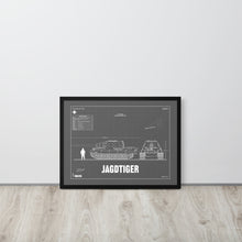 Load image into Gallery viewer, Jagdtiger Blueprint Framed Poster 18" x 24"