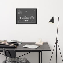 Load image into Gallery viewer, T-10 Blueprint Framed Poster 18" x 24"