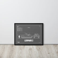 Load image into Gallery viewer, Leopard 2 Blueprint Framed Poster 18" x 24"