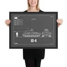 Load image into Gallery viewer, IS - 4 Blueprint Framed Poster 18" x 24"