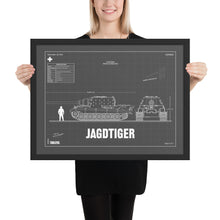 Load image into Gallery viewer, Jagdtiger Blueprint Framed Poster 18&quot; x 24&quot;

