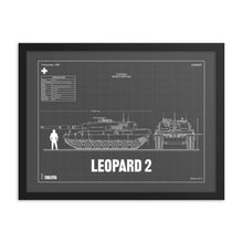 Load image into Gallery viewer, Leopard 2 Blueprint Framed Poster 18&quot; x 24&quot;
