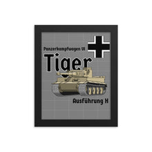 Load image into Gallery viewer, Framed Tiger Tank Poster