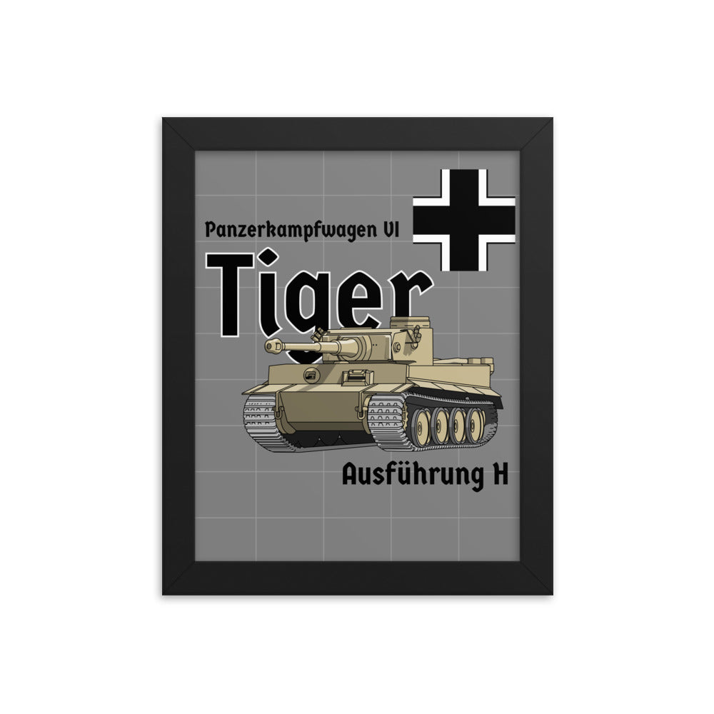 Framed Tiger Tank Poster