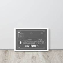 Load image into Gallery viewer, Challenger 2 Blueprint Framed Poster 12" x 18"