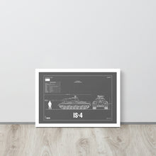 Load image into Gallery viewer, IS - 4 Blueprint Framed Poster 12" x 18"