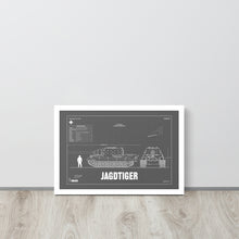 Load image into Gallery viewer, Jagdtiger Blueprint Framed Poster 12" x 18"