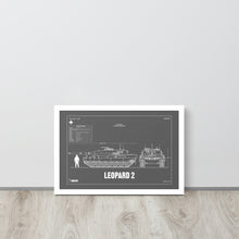 Load image into Gallery viewer, Leopard 2 Blueprint Framed Poster 12" x 18"