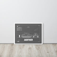 Load image into Gallery viewer, Jagdtiger Blueprint Framed Poster 18" x 24"