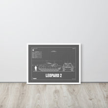 Load image into Gallery viewer, Leopard 2 Blueprint Framed Poster 18" x 24"