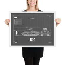 Load image into Gallery viewer, IS - 4 Blueprint Framed Poster 18" x 24"