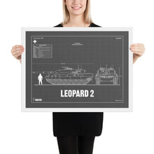 Load image into Gallery viewer, Leopard 2 Blueprint Framed Poster 18" x 24"