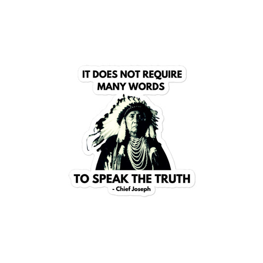 Chief Joseph Bubble-free stickers