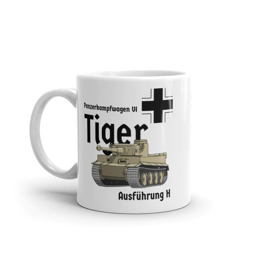 Tiger Tank White Glossy Mug