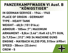 Load image into Gallery viewer, Cobi Tiger II Königstiger Tank Model Kit
