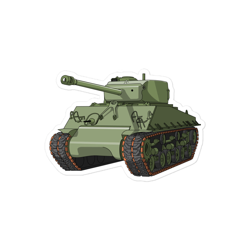 Sherman Tank Bubble-free stickers