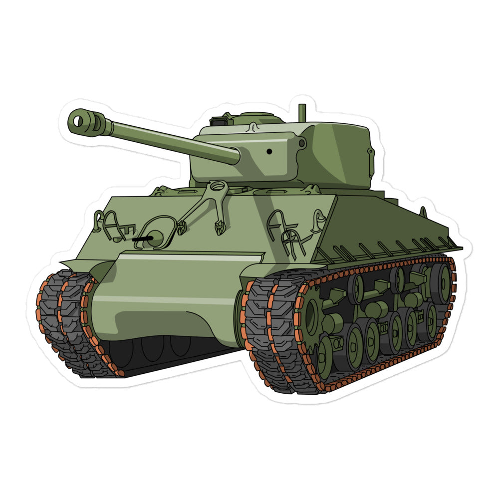 Sherman Tank Bubble-free stickers
