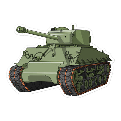 Sherman Tank Bubble-free stickers