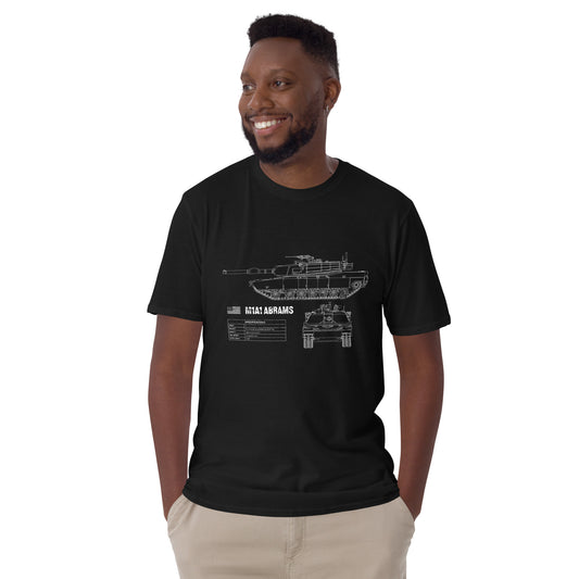 M1A1 Abrams Blueprint Short-Sleeve Unisex T-Shirt