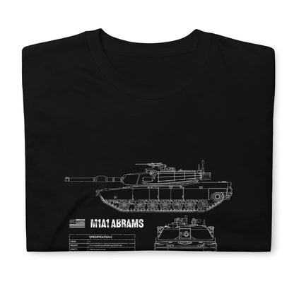 M1A1 Abrams Blueprint Short-Sleeve Unisex T-Shirt