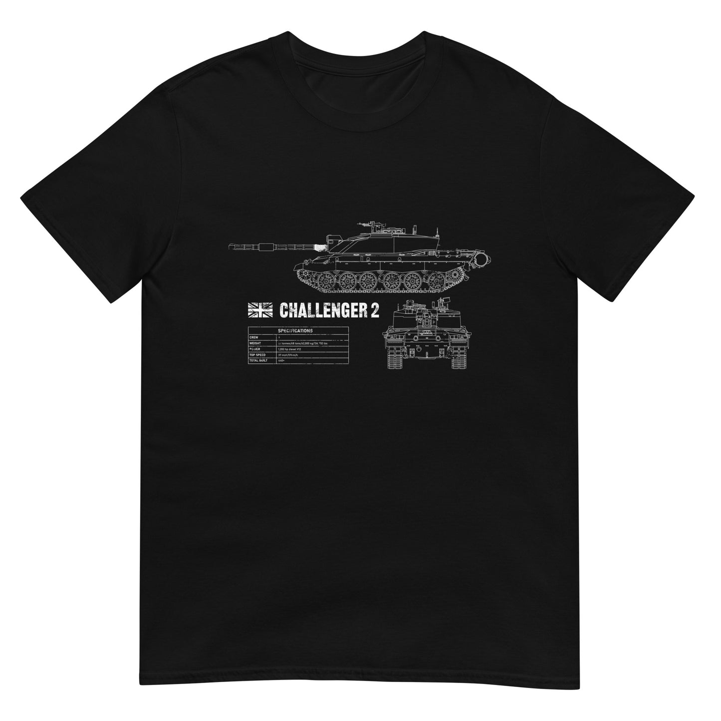 Challenger 2 Tank Blueprint T-Shirt