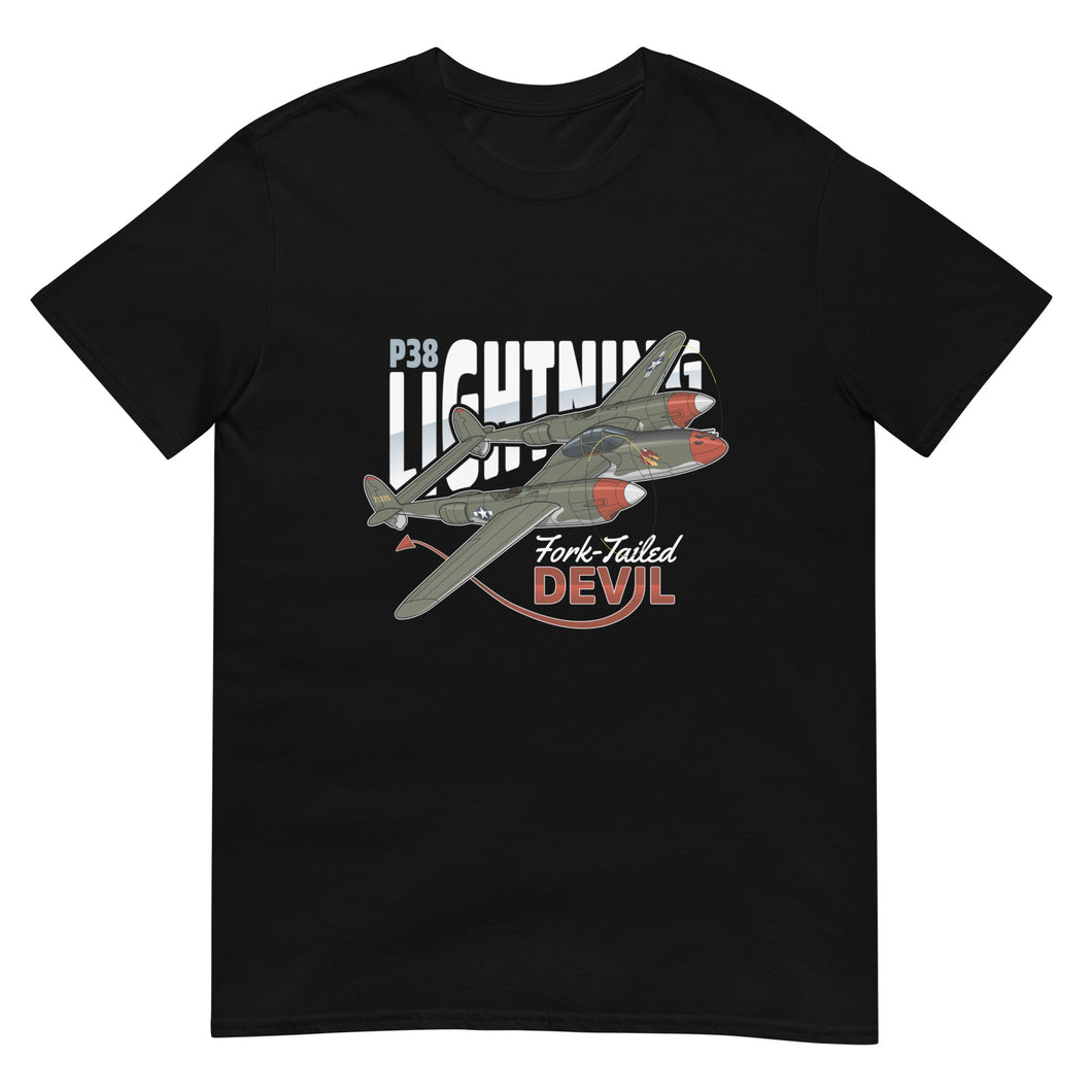 P-38 Lightning Aircraft Short-Sleeve Unisex T-Shirt