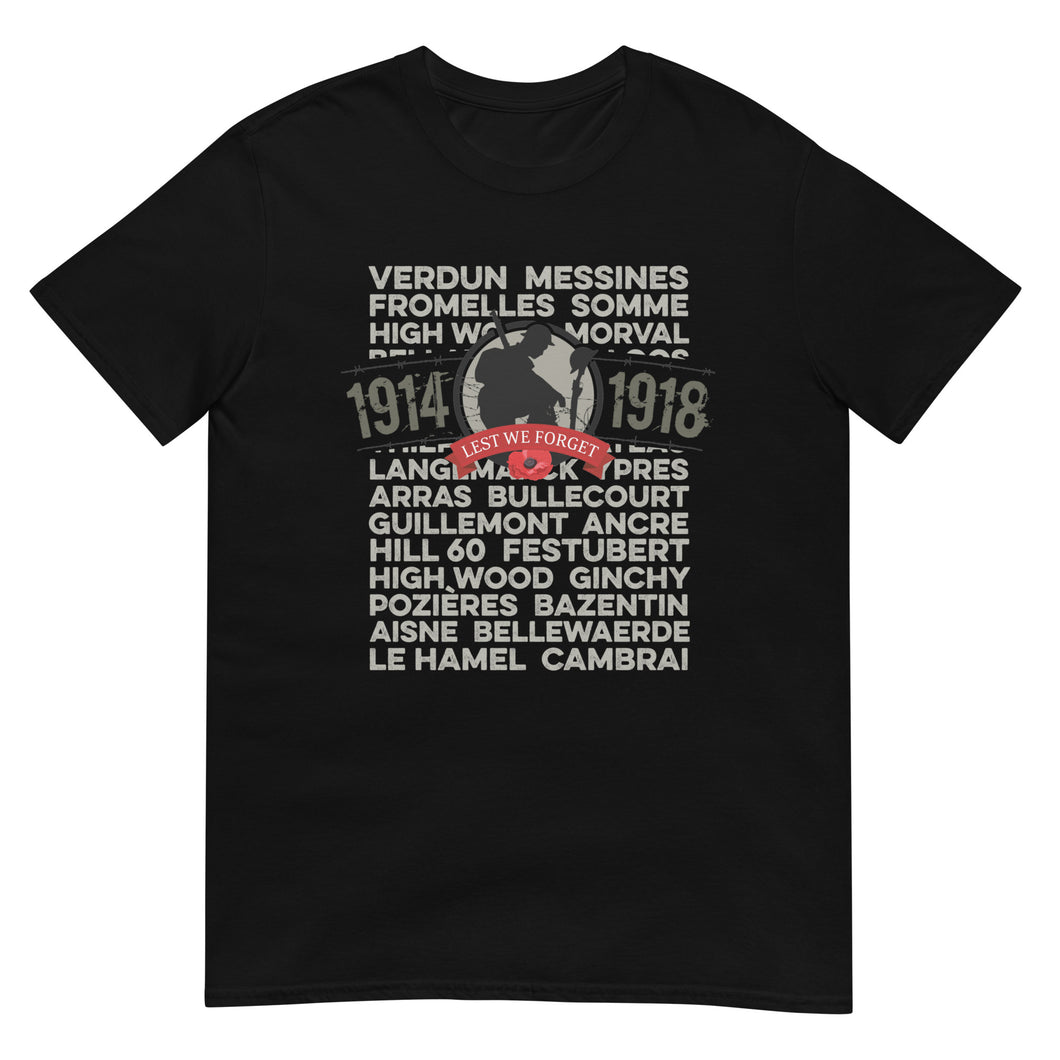 Lest We Forget Remembrance Day Short-Sleeve Unisex T-Shirt