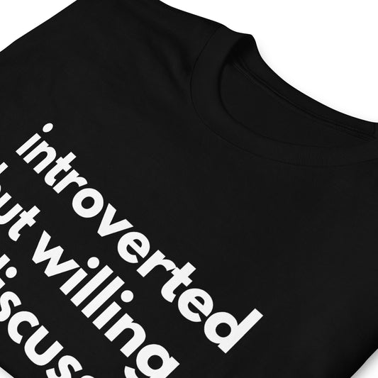Introverted But Willing To Discuss Planes Short-Sleeve Unisex T-Shirt