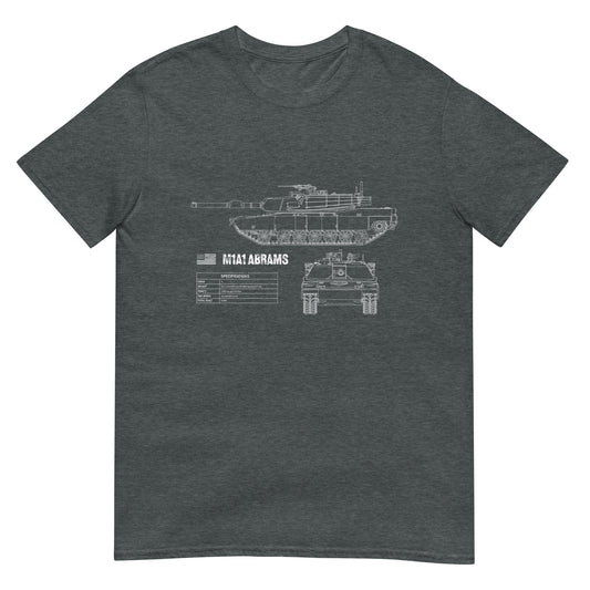 M1A1 Abrams Blueprint Short-Sleeve Unisex T-Shirt