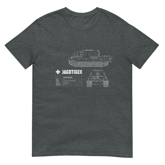 Jagdtiger Tank Blueprint Short-Sleeve Unisex T-Shirt