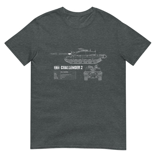 Challenger 2 Tank Blueprint Short-Sleeve Unisex T-Shirt