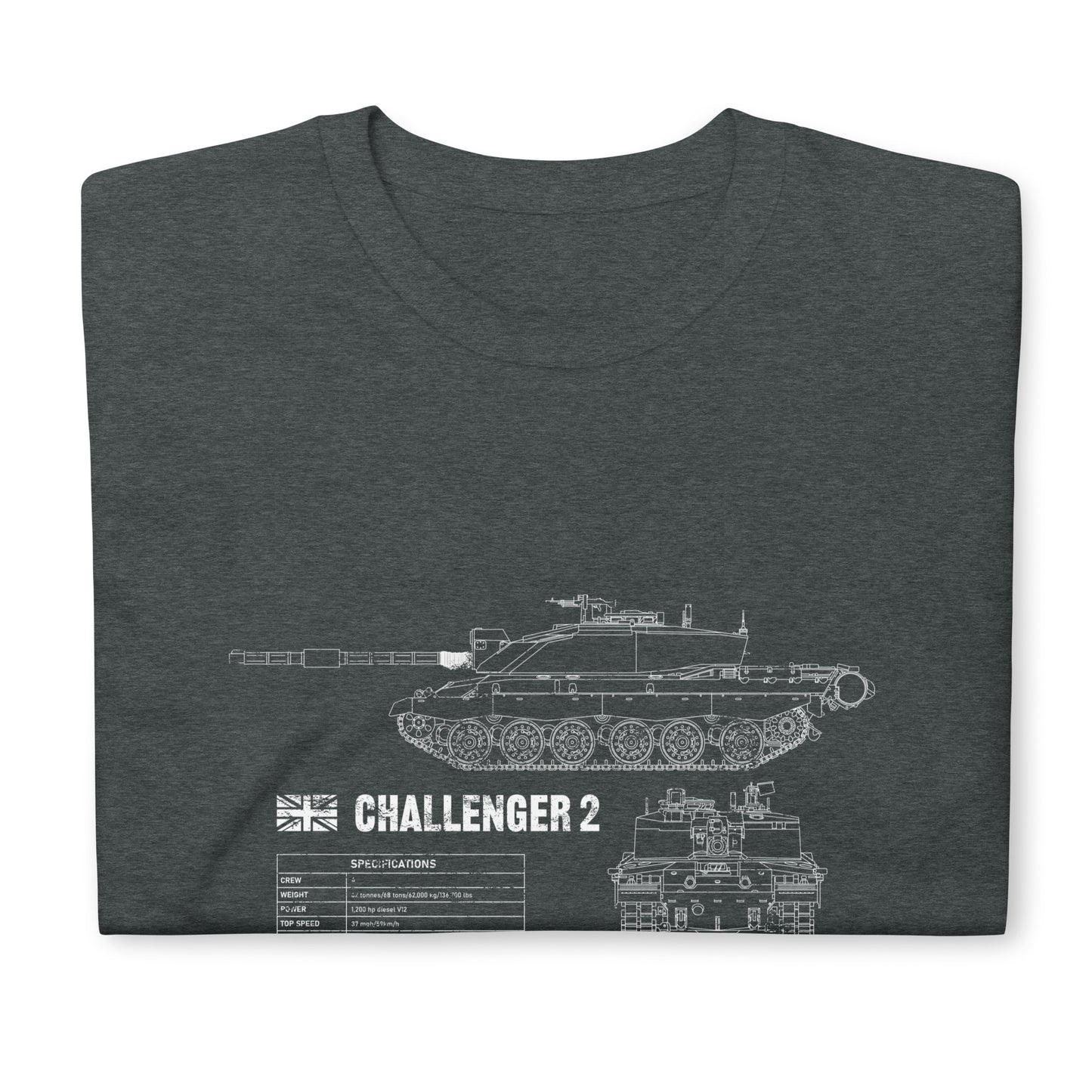 Challenger 2 Tank Blueprint T-Shirt