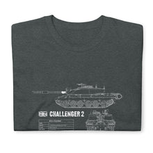 Load image into Gallery viewer, Challenger 2 Tank Blueprint Short-Sleeve Unisex T-Shirt
