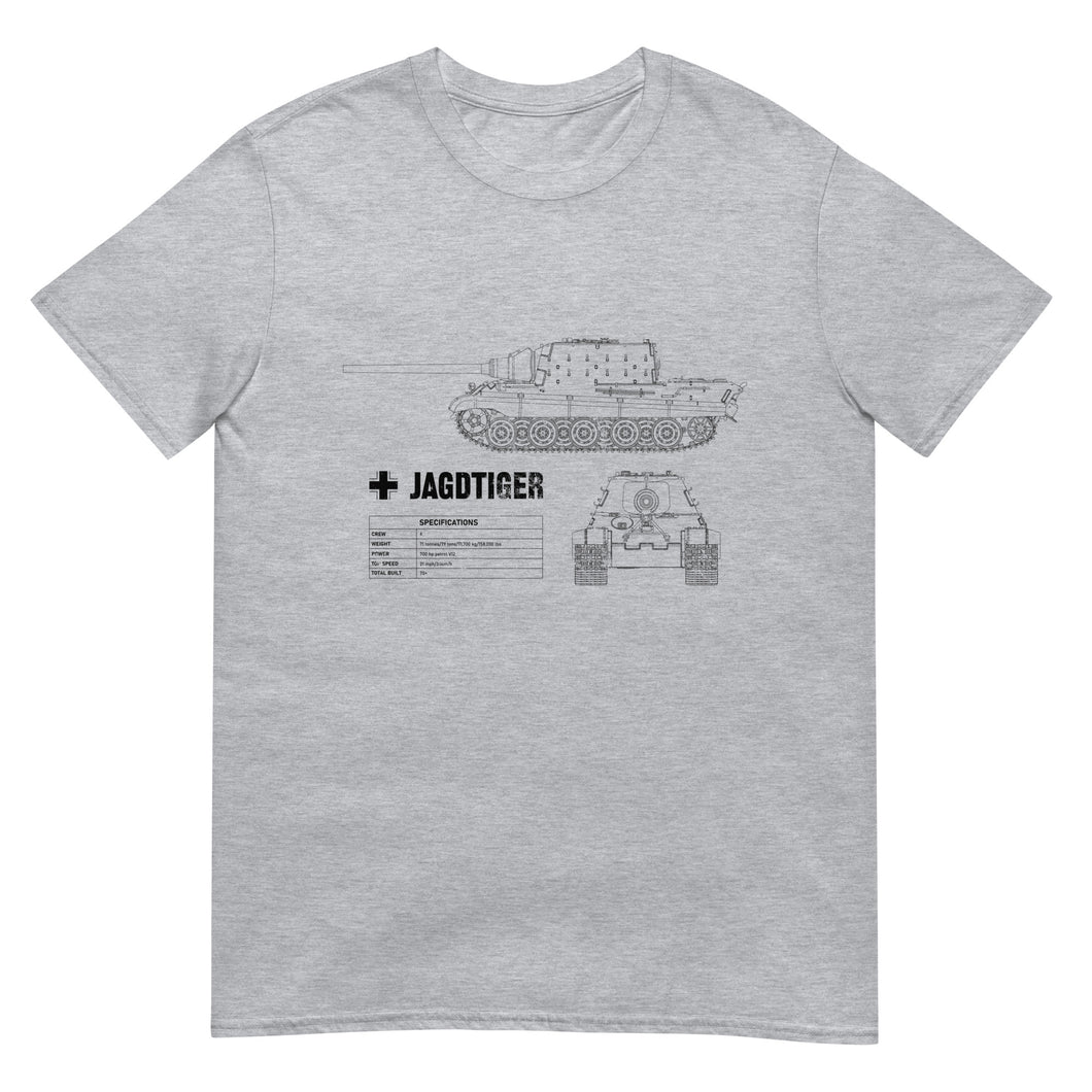 Jagdtiger Tank Blueprint Short-Sleeve Unisex T-Shirt