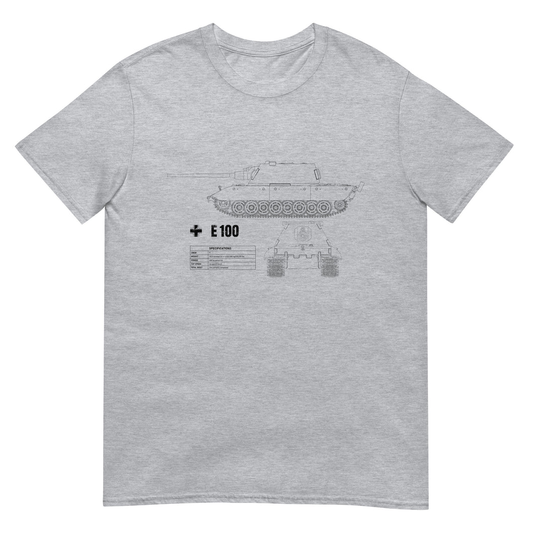 E 100 Tank Blueprint Short-Sleeve Unisex T-Shirt