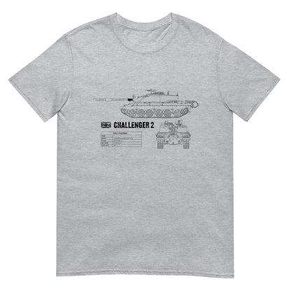 Challenger 2 Tank Blueprint Short-Sleeve Unisex T-Shirt