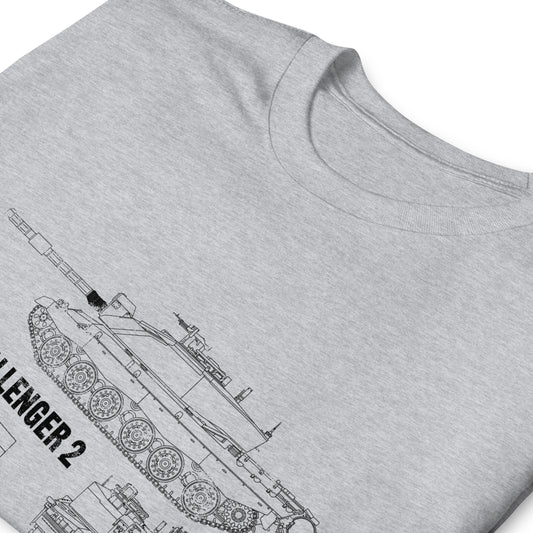 Challenger 2 Tank Blueprint T-Shirt