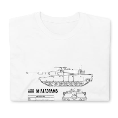 M1A1 Abrams Blueprint Short-Sleeve Unisex T-Shirt