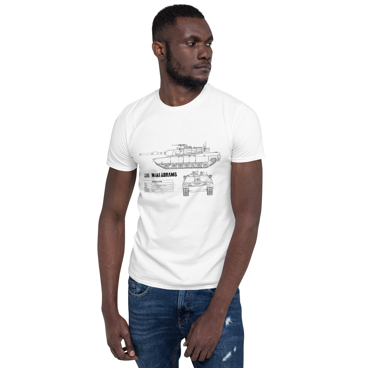 M1A1 Abrams Blueprint Short-Sleeve Unisex T-Shirt