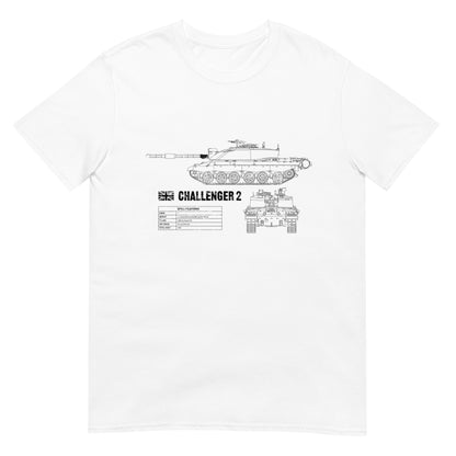 Challenger 2 Tank Blueprint Short-Sleeve Unisex T-Shirt