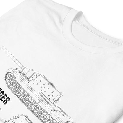 Jagdtiger Tank Blueprint Short-Sleeve Unisex T-Shirt